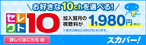 セレクト5 いいとこ取りしたいあなたに！48chの中から5chを選んで1,980円/月